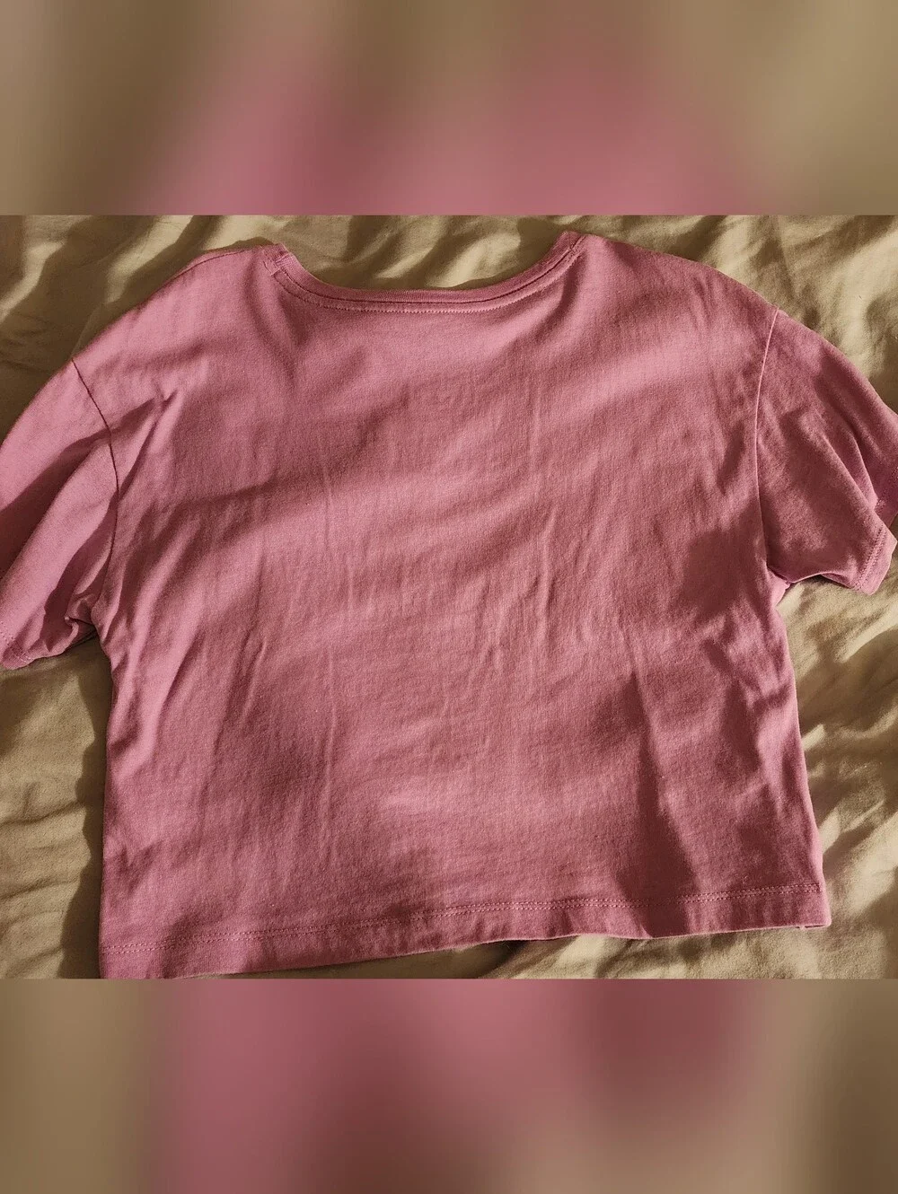 Nike Girls Pink Flower Swoosh Cropped Graphic T-Shirt Boxy Crop Tee